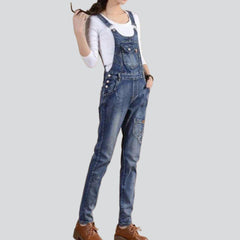 Vintage slim women denim dungaree