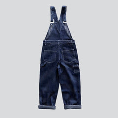 Striped baggy men denim dungaree