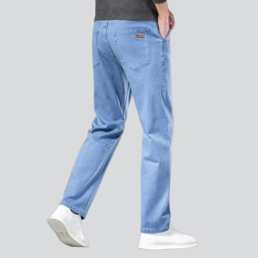 Straight-fit stretch men denim pants