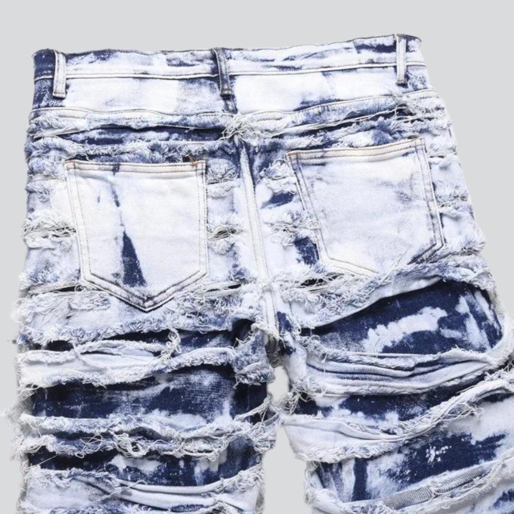 Vintage design distressed men jeans