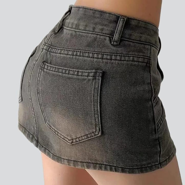 Ultra short urban denim skirt