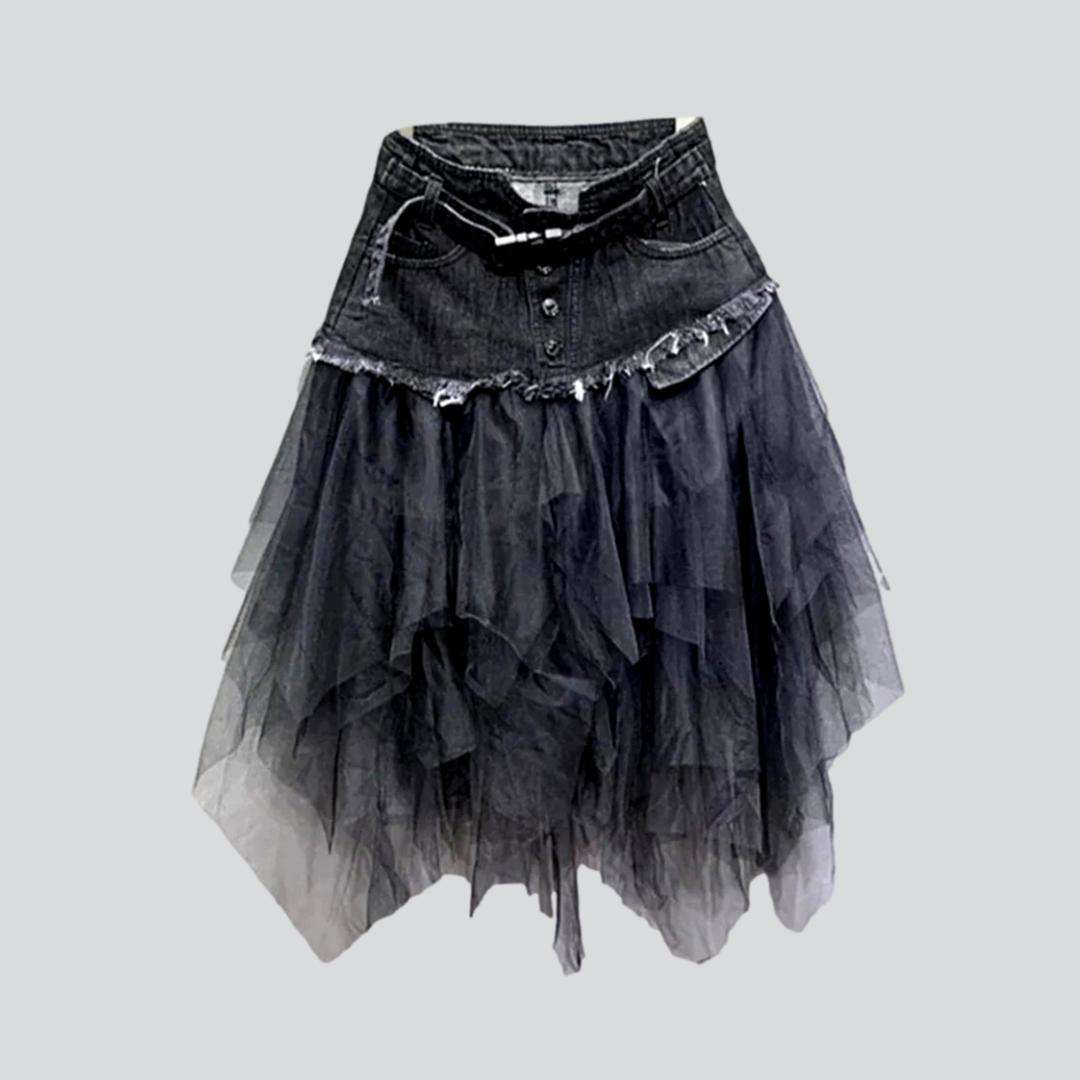 Fills midi fashion denim skirt