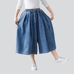 Kurze Culottes-Jeans