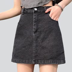 Simple skort denim skirt