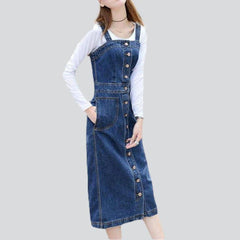 Sleeveless jeans dress for women