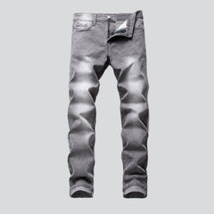 Slightly printed grey men jeans