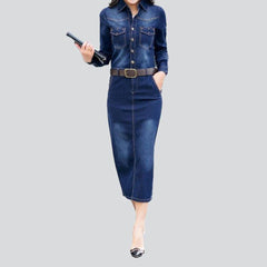 Slim fit long jeans dress