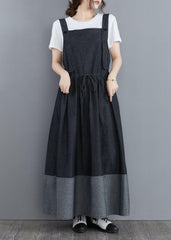 Splicing Denim Long back Dress