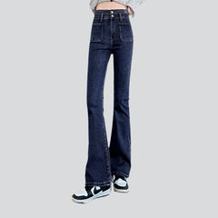 Stonewashed Damen High-Waist-Jeans