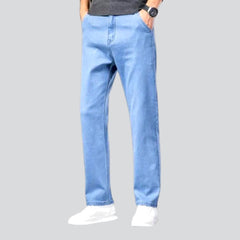 Straight-fit stretch men denim pants