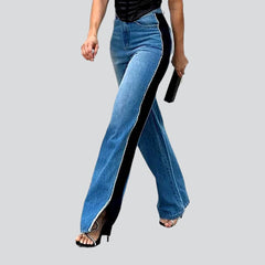 Straight mid-waist jeans for women