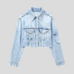 Street denim jacket for ladies