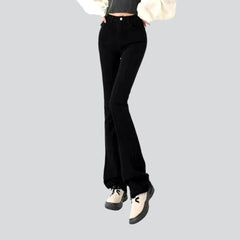 Street monochrome jeans for women