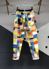 Estilo DropSum Colores Bolsillos Patchwork Pantalones Vaqueros Otoño