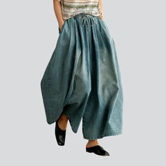 Stylish women culottes denim pants