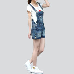 Short women denim romper