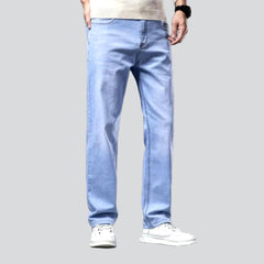 Thin straight-fit jeans for men