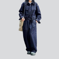 Ultra baggy women denim overall