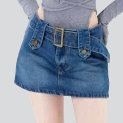 Ultra mini denim skirt