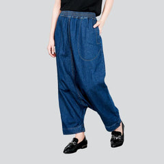 Unrubbed harem denim pants