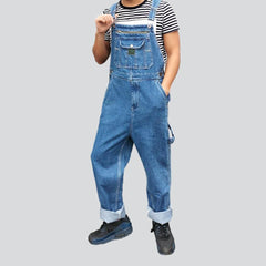 Unrubbed men denim dungaree