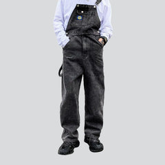 Urban baggy men jean jumpsuit