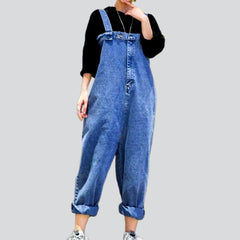 Urban style baggy denim jumpsuit