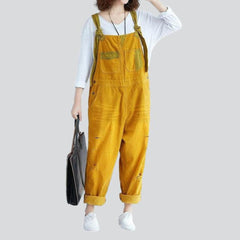 Velvet color women overall