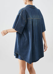 Vintage Navy Oversized Denim Two Piece Set Clothing