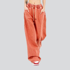 Vintage color baggy women jeans