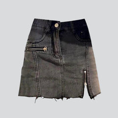 Vintage Jeansrock mit Reißverschluss