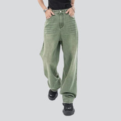 Vintage green baggy women jeans