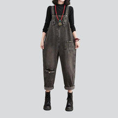 Vintage grauer Damen Jeans Overall