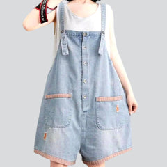 Vintage jean romper for women