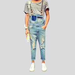 Vintage kurzer Jeans-Jumpsuit für Herren