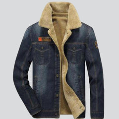 Chaqueta vaquera cálida para hombre