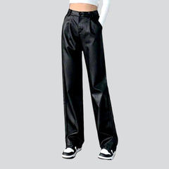 Wax wide-leg women jeans pants