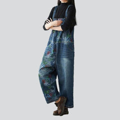 Wide leg baggy women overall