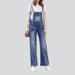 Wide-leg women denim jumpsuit