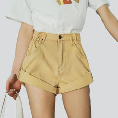 Wide-leg women jeans shorts