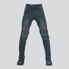 Winter men biker jeans