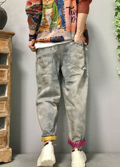 Light Blue patch applique denim Pants