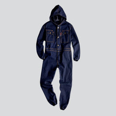 Workwear hooded men denim overall