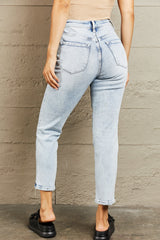 BAYEAS Skinny Jeans mit hohem Bund und Akzenten