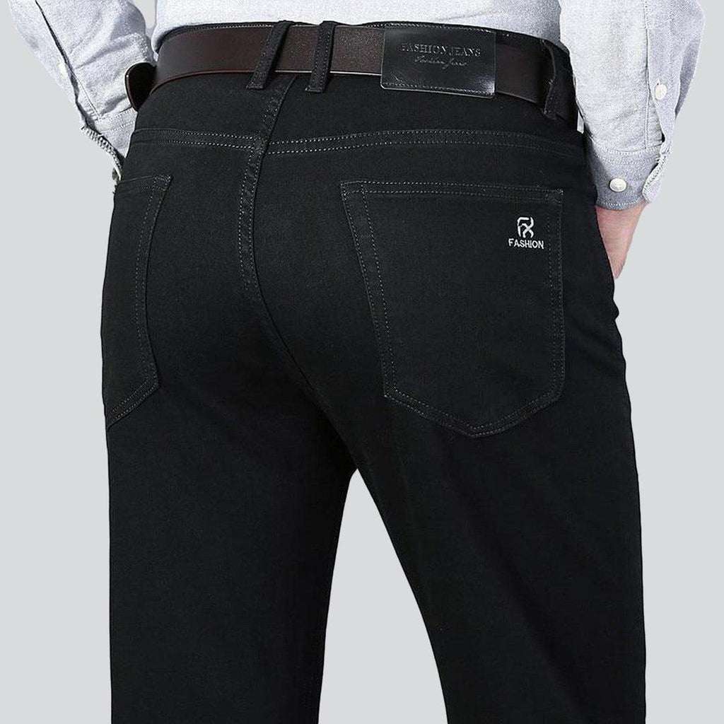 Black regular men jeans