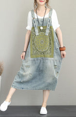 boutique denim light blue natural cotton dress