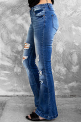 Baeful – Distressed-Jeans mit Schlag und Taschen