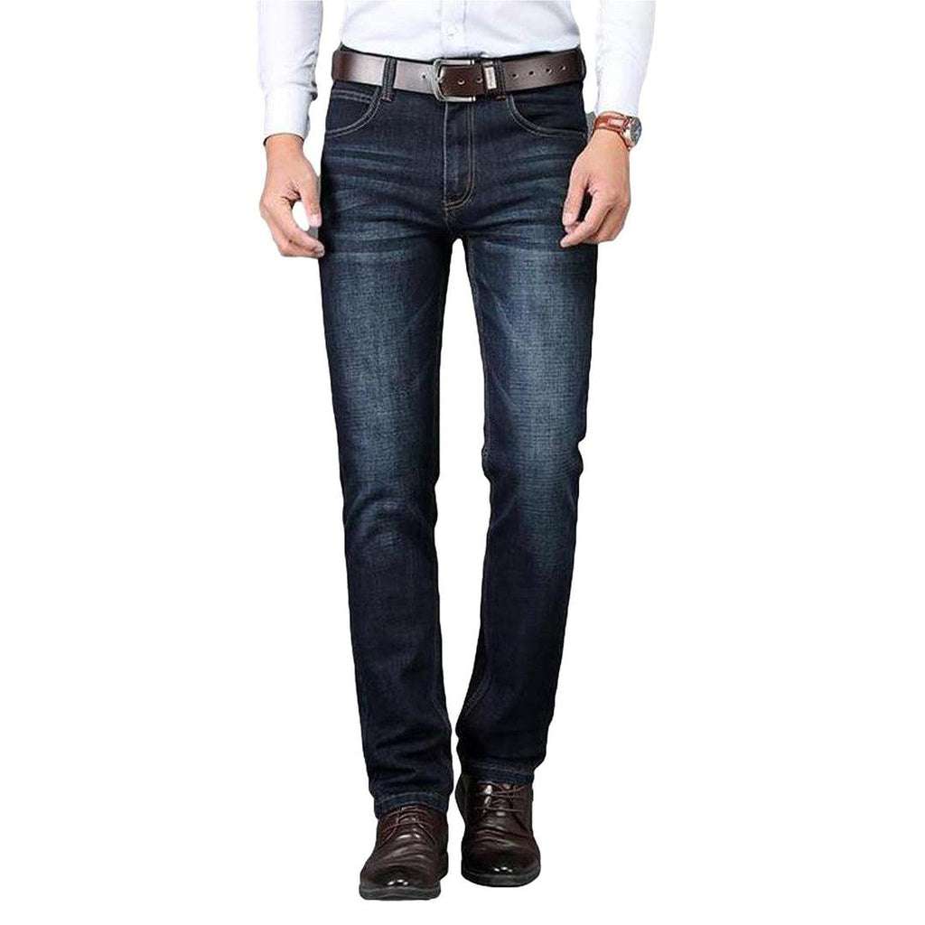 Dunkelblaue Regular-Jeans für Herren