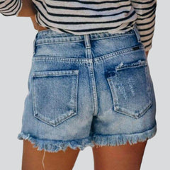 Distressed summer women jeans shorts