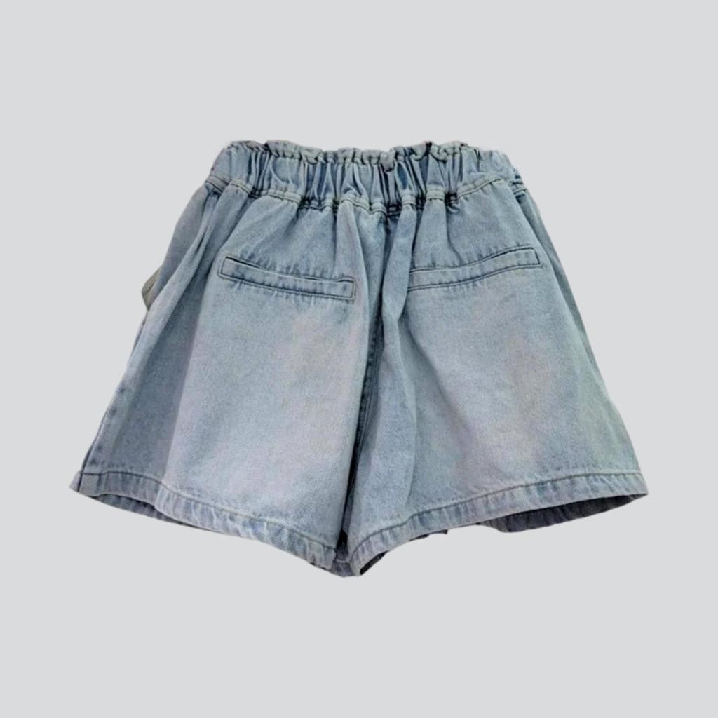 Streetwear Damen Jeansshorts mit Strass